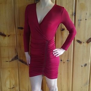 New BCBG Maxazria red wine dress